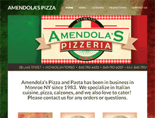 Tablet Screenshot of amendolaspizzapasta.com